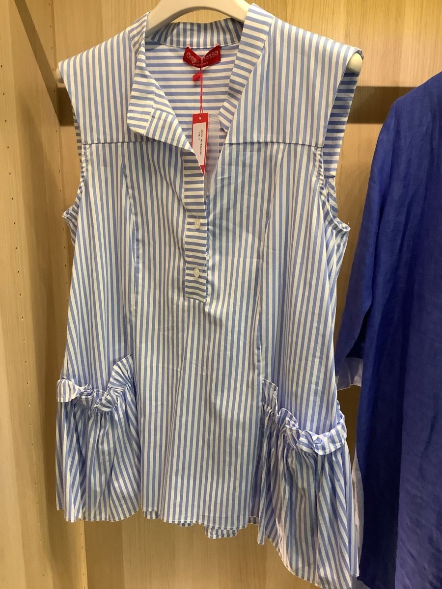 画像2: 新入荷　オシャレなデザインのボーダーブラウス (2)