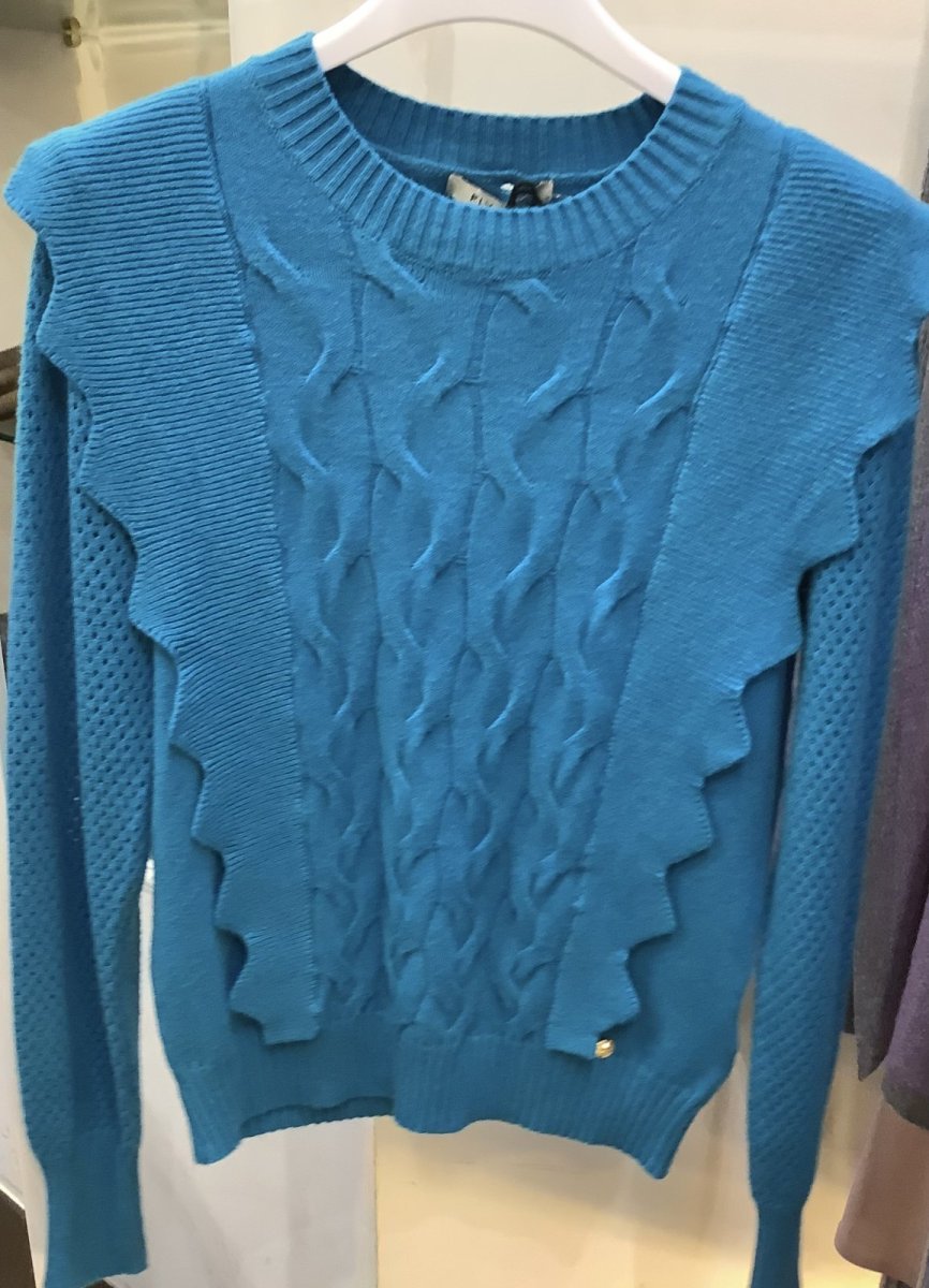 画像2: Flay girl🇮🇹 柄がオシャレなデザインニット (2)