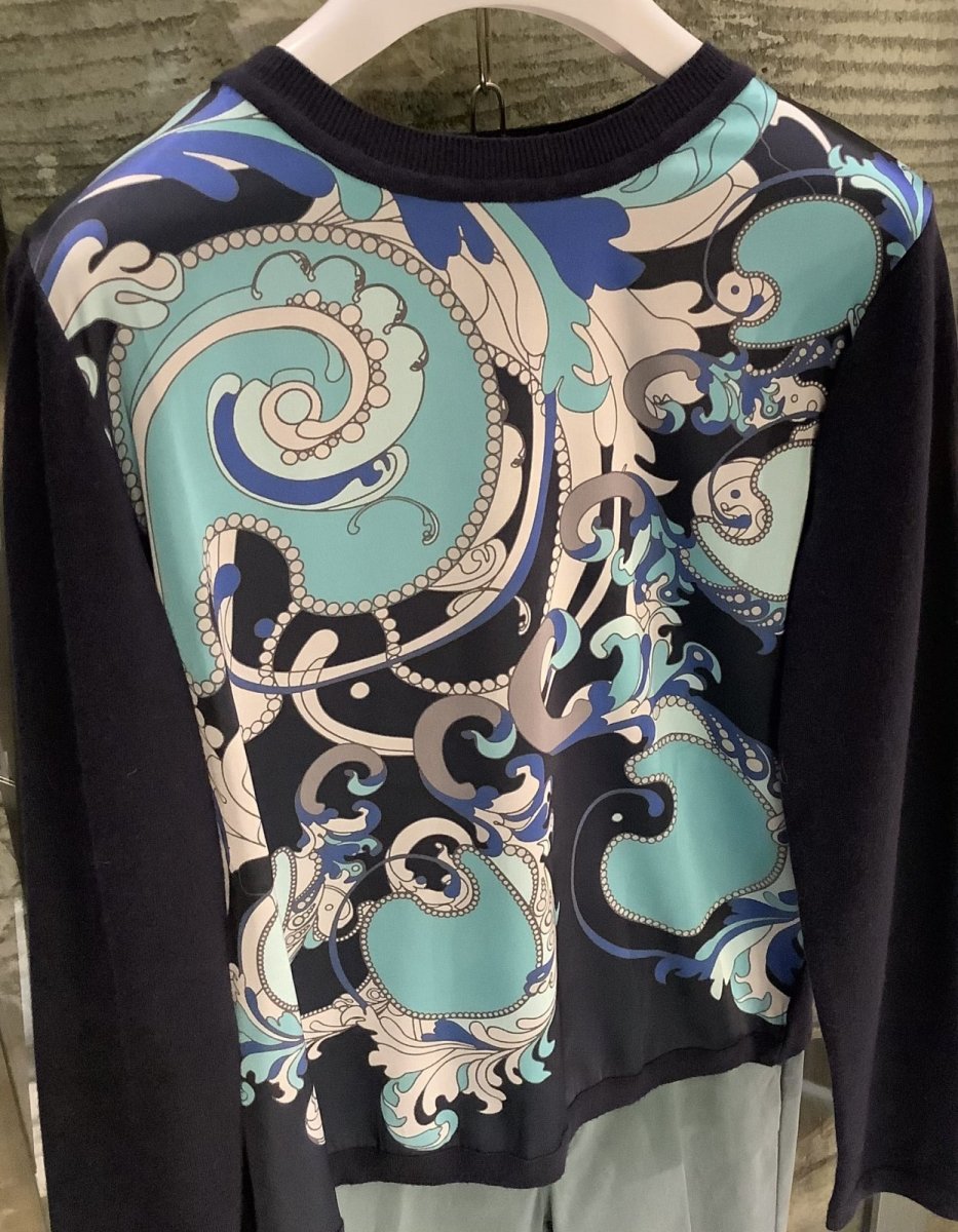 画像2: Corso  Rosso🇮🇹 一枚でオシャレな薄手の柄ニット (2)