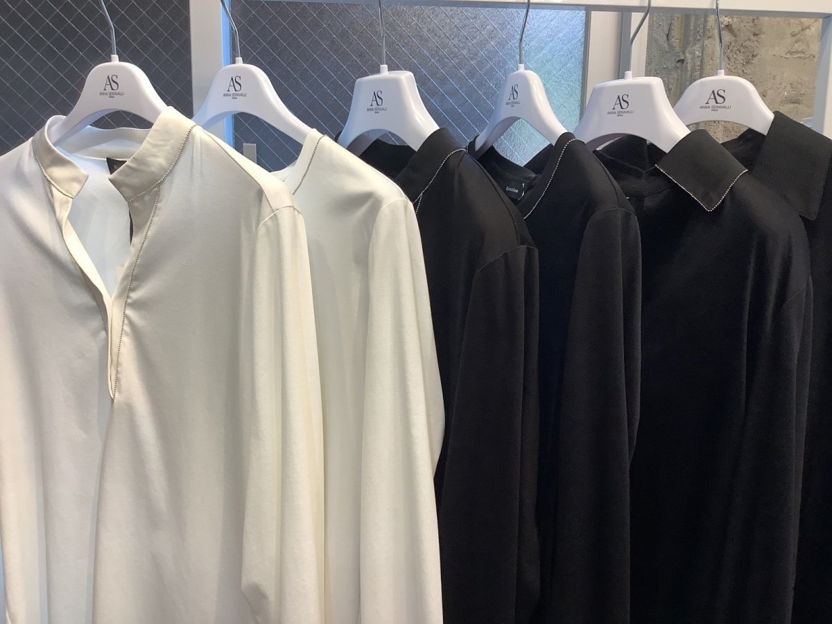 画像5: デザイン長袖カットソー🇮🇹シワにならないシルケットコットン (5)